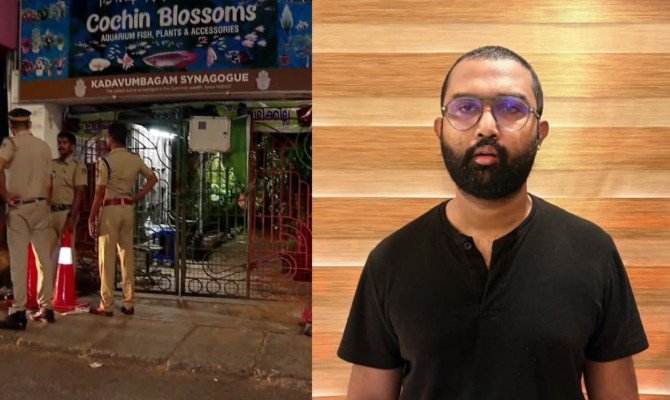 abin paul kochi synagouge torched NIA